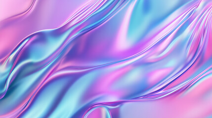 Fototapeta premium Holographic gradient neon banner. Fashionable pastel rainbow unicorn background.