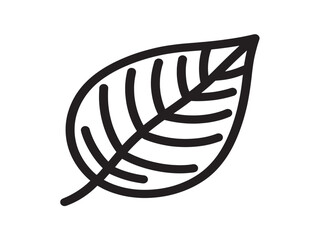 Rustic Leaf Symbol in Natural Vintage Vector Style  