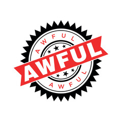 Obraz premium Awful Letter Rubber Stamp Template Design