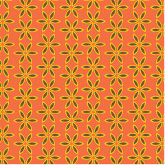 Fototapeta premium Decorative Floral Seamless Pattern Vector