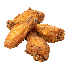 Crispy Fried Chicken Wings A CloseUp View of Delicious Food Isolated On Transparent Background
