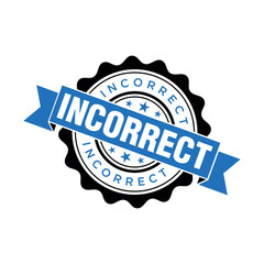 Incorrect Letter Rubber Stamp Template Design