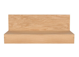 Wooden Oak Shelf with Back Panel