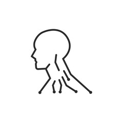 Robot Head icon. Simple Robot Circuit Head icon for social media, app and web design. Vector illustration