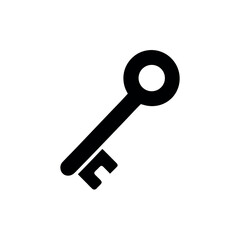Minimalist Key Logo Icon Vector Illustration