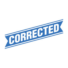 Corrected Letter Rubber Stamp Template Design