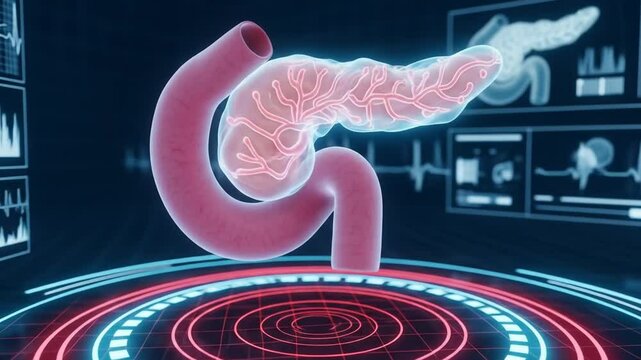 Advanced Medical Visualization of the Human Pancreas and Duodenum on Futuristic Interface