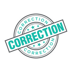 Correction Letter Rubber Stamp Template Design