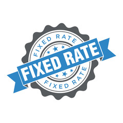 Obraz premium Fixed Rate Letter Rubber Stamp Template Design