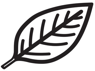 Stylized Stamp Leaf Emblem in Minimal Vector Form  