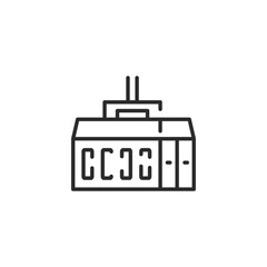 Shipping Container icon. Simple Shipping Container icon for social media, app and web design. Vector illustration