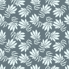 Vintage Floral patterns seamless background border embroidery ethnic batik retro. Flower motifs paisley batik. Brown silhouette watercolour flowers ikat design hand drawn. Vector illustration.