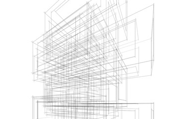 architectural sketch of a house