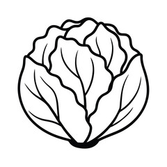 cabbage leave clipart isolated