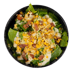 Classic Caesar Salad with Bacon, Croutons, and Egg – Healthy Western Dish