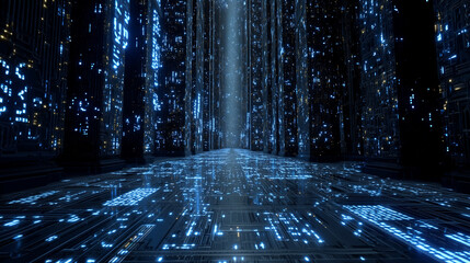 Digital Data Rain &ndash; Matrix-Inspired Technology Background