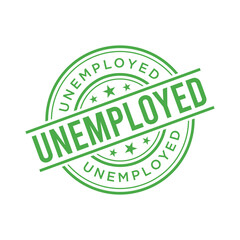 Unemployed Letter Rubber Stamp Template Design