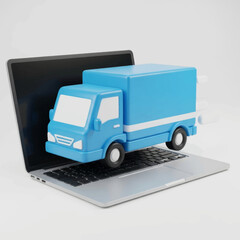 E-commerce Express Delivery and Free Shipping Vector Illustration: Fast and Reliable Courier Services by Bicycle, Motorbike and Van