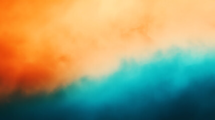Clean blur effect in turquoise and warm orange, gradient harmony