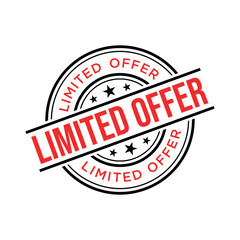Limited Offer Letter Rubber Stamp Vector Design Template