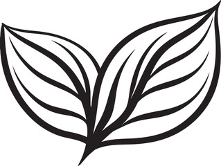 Twisted Leaf Icon in Clean Vector Style  