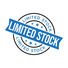Obraz premium Limited Stock Letter Rubber Stamp Vector Design Template