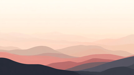 Obraz premium Gradient landscape with blush and champagne colors