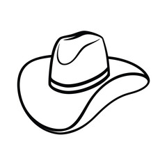 cowboy hat vector illustration western style head