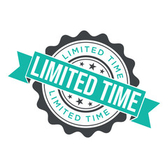 Fototapeta premium Limited Time Letter Rubber Stamp Vector Design Template
