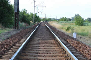 Fototapeta premium railway in the countryside