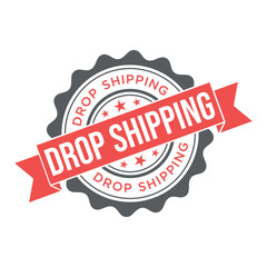 Obraz premium Drop Shipping Letter Rubber Stamp Vector Design Template