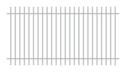 A close-up view of a metal wire fence panel with thin vertical and horizontal bars creating a grid pattern, suitable for background textures