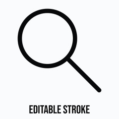 Search Lineal Icon For User Interface, Isolated Vector Editable Stroke Icon. 