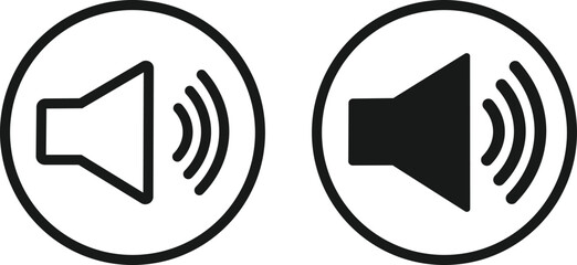 Volume and sound level icon set. volume icon vector, mobile concept and web design, black speaker icon illustration png,
