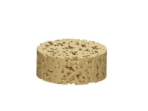 Yellow porous disk