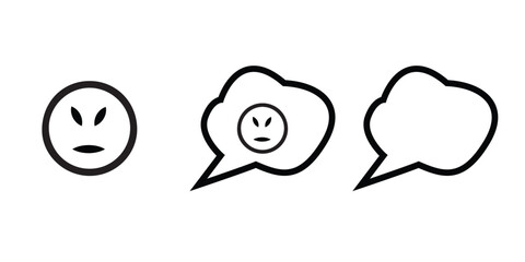 Speech bubble pack template design Vector, Cartoon Vector Speech Bubbles