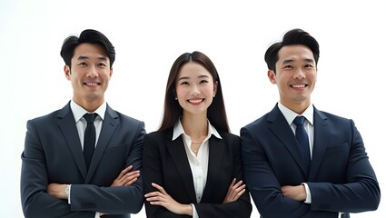 Business team smiling and giving thumbs up in office portrait