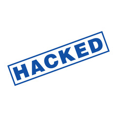 Hacked Letter Rubber Stamp Vector Design Template