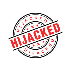 Hijacked Letter Rubber Stamp Vector Design Template