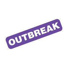 Outbreak Letter Rubber Stamp Vector Design Template