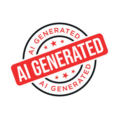 AI Generated Letter Rubber Stamp Vector Design Template