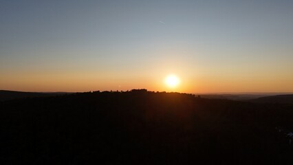 sunset in the mountains