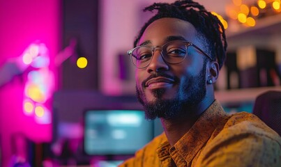 Portrait Of A Smiling Young Person In A Modern Office