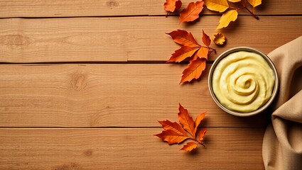 Fototapeta premium cornmeal warm dessert comfort food American cuisine traditional dessert baked dessert Indian pudding molasses New England classic recipe 