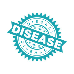 Disease Letter Rubber Stamp Vector Design Template