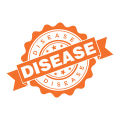 Fototapeta premium Disease Letter Rubber Stamp Vector Design Template