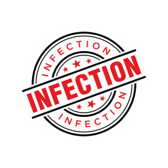 Infection Letter Rubber Stamp Vector Design Template