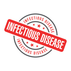 Infectious Disease Letter Rubber Stamp Vector Design Template