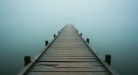 Fototapeta premium foggy pier