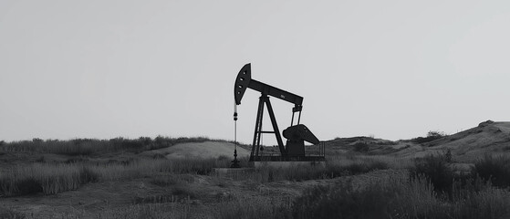 AI generator images of Groundwater drilling machines, oil, petroleum and coal drilling machines on land